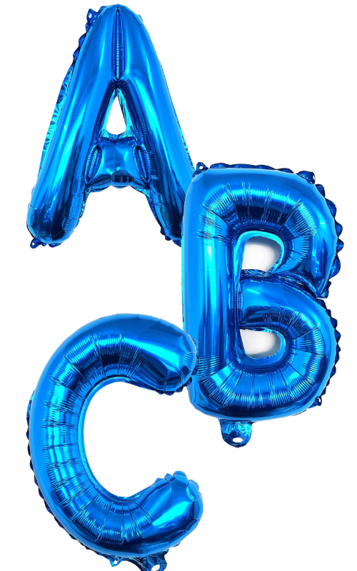 34" Foil Letter Balloons - Blue