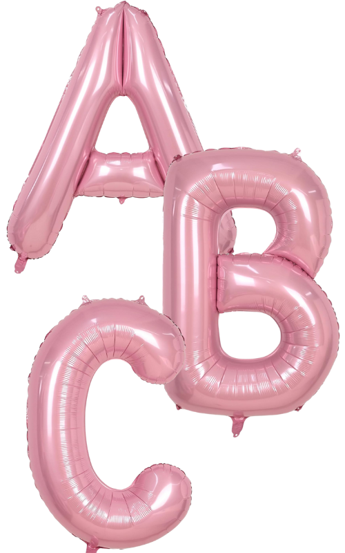 34" Foil Letter Balloons - Pink